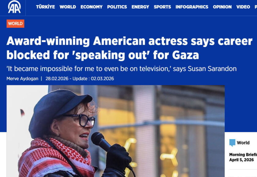 スーザン・サランドンが語るガザ｜発言によるキャリアへの影響